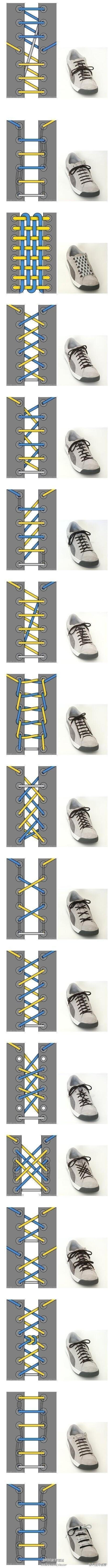 17种綁鞋帶的方法!!!果断转发收藏