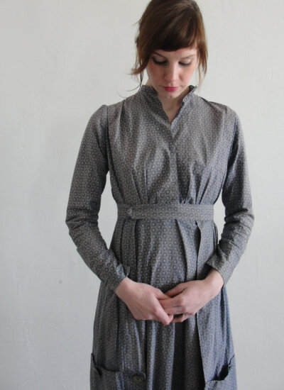 Antique 1800s Handmade Cotton Pioneer Prairie Dress