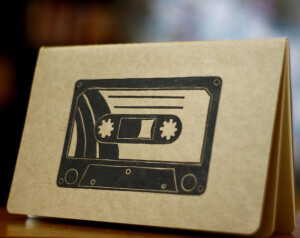 Mix Tape Block Print Moleskine Notebook (Large)