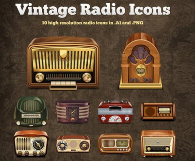 Vintage Radio Icons