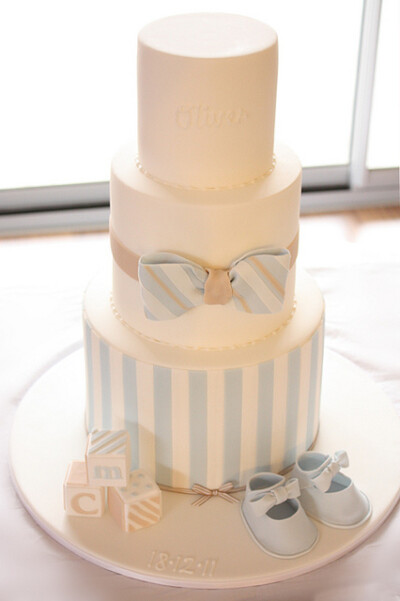 Bow tie Christening cake