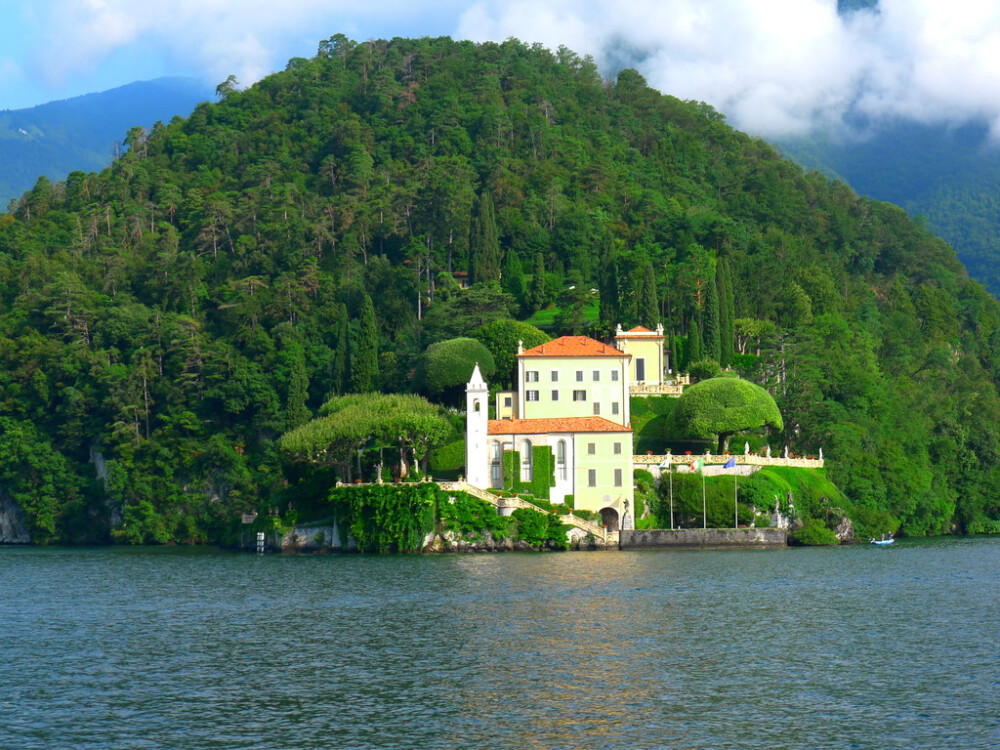 科莫湖lakecomo宁静的城堡