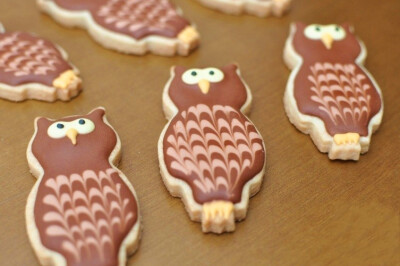 Owl sugar cookies