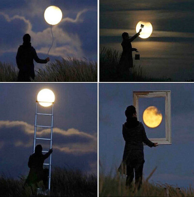 这样和月亮拍照！你试过吗~ ~~
