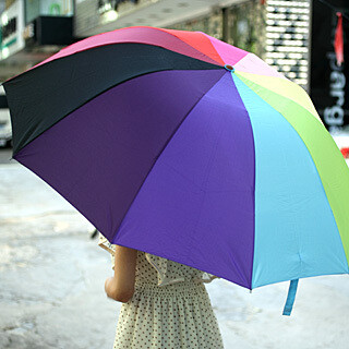 折叠伞 3折 彩虹伞/晴雨伞