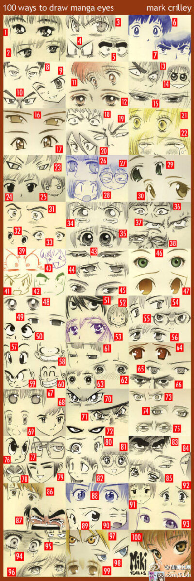 漫画眼睛的100种画法