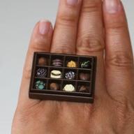 Kawaii Miniature Food Ring A Box of by fingerfooddelight on Etsy, $25.00