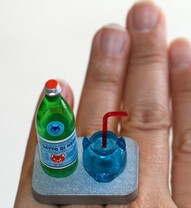 Kawaii Cute Japanes Ring Mineral Water with by fingerfooddelight, $10.00