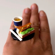 Kawaii Cute Japanese Miniature Food Ring by fingerfooddelight, $10.00