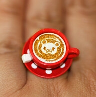 Kawaii Cute Japanese Ring Cup of Coffee with by fingerfooddelight, $10.00