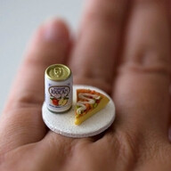 Kawaii Miniature Food Ring Apple Juice and by fingerfooddelight, $10.00