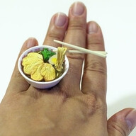 Kawaii Char Siu Ramen Floating Ring by fingerfooddelight on Etsy, $12.00