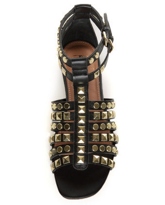 Kelsi Dagger Roxy Black Studded Gladiator Sandals