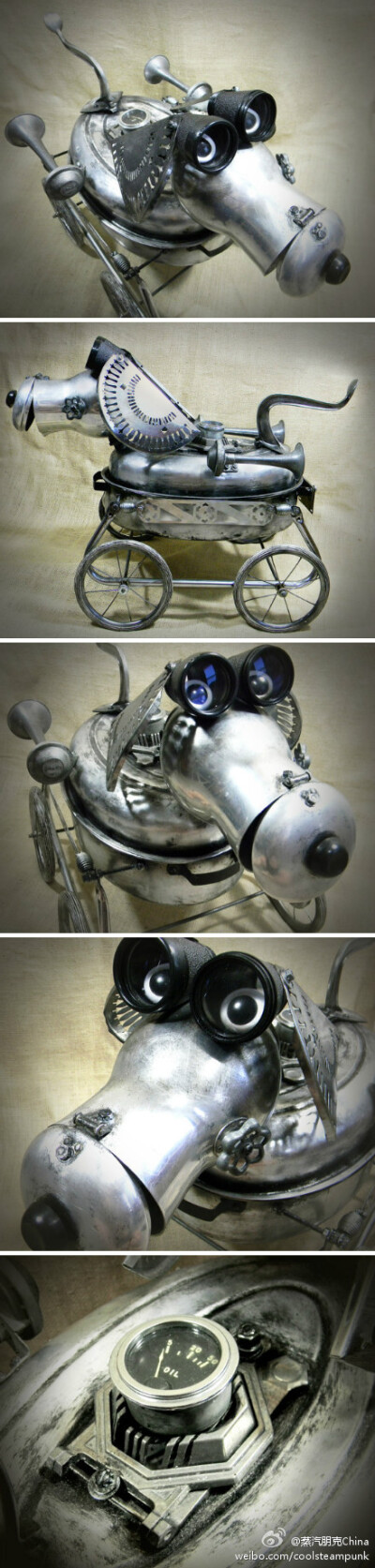 ：steampunk sculpture - Robot Dog - DODGER