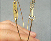 Love and Arrow Bangle 2 Bracelet Set