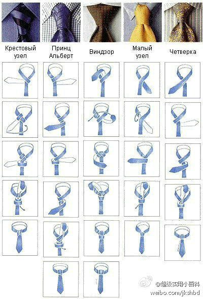 不同的打tie方法——by@雪糕被