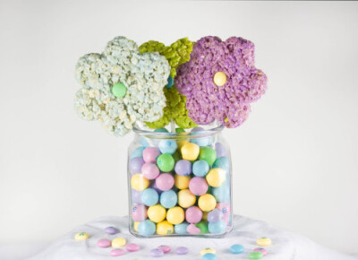 rice krispie bouquet.