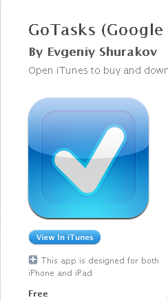 Gotask，Ipad上同步Google tasks的利器！