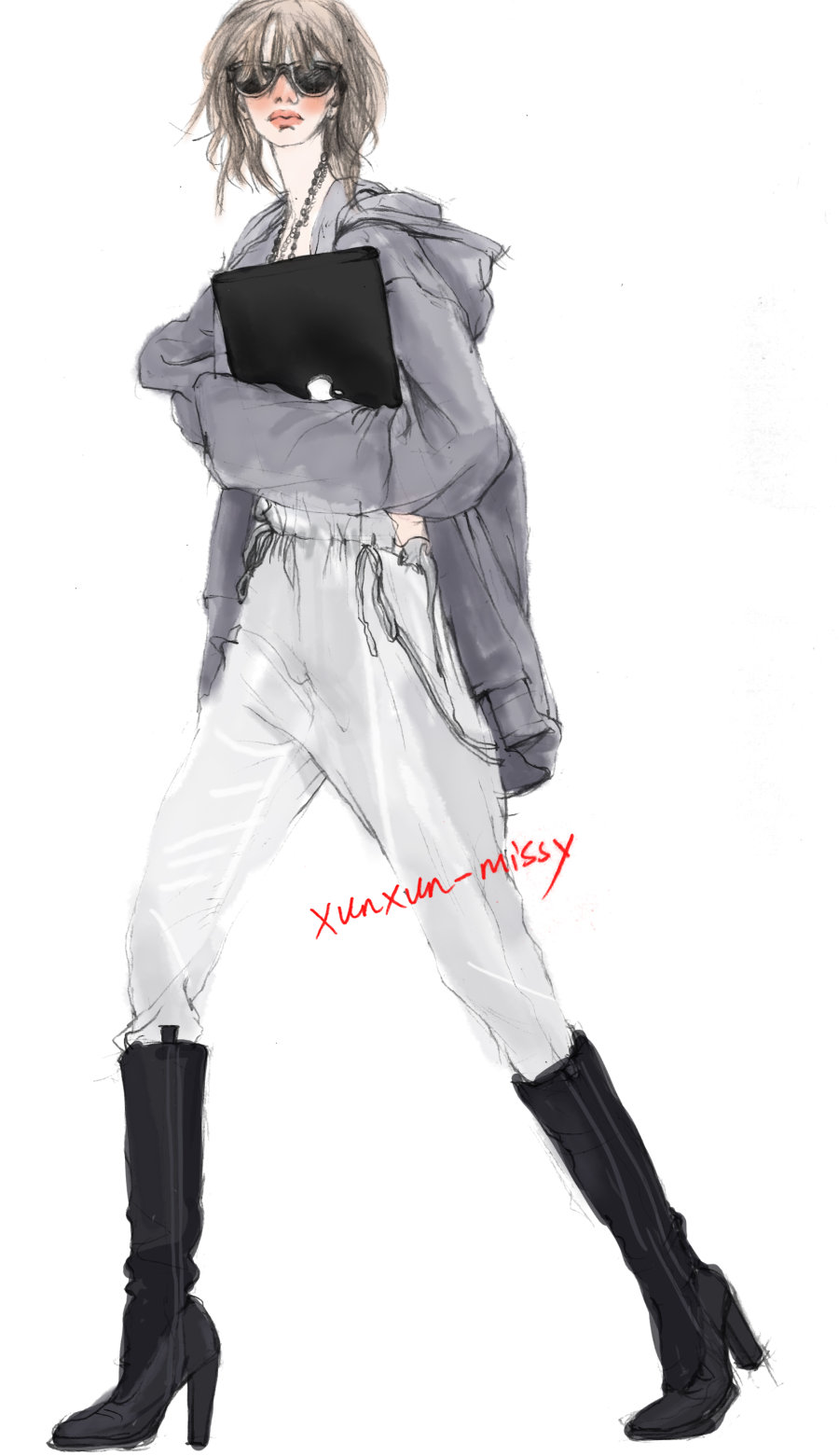 xunxun-missy 手绘时装插画
