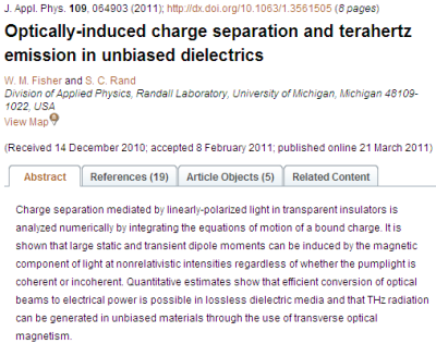 optical charge separation