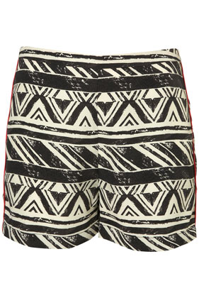 TOPSHOP Aztec Flat Front Shorts