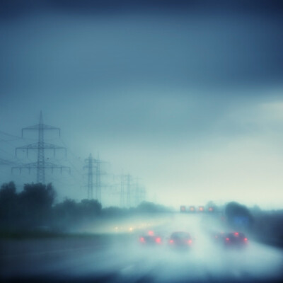 运输,户外,输电塔,汽车,蓝色_124362371_创意图片_Getty Images China