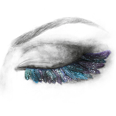 The Eye lash of feather。