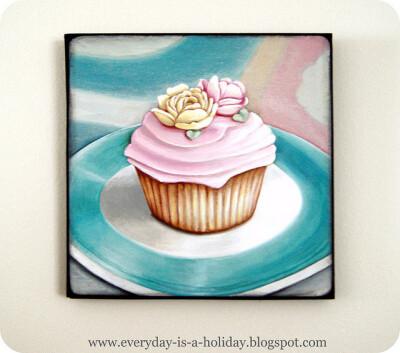 Instagram inspired "cupcake" wood mounted print by Everyday is a Holiday