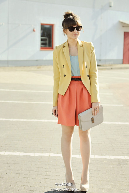 Blazer, skirt, clutch - Reserved Top (dress, sunglasses - H&amp;M Heels - Czasnabuty Rings - H&amp;M and a gift