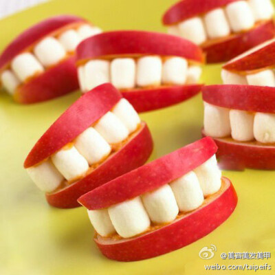 苹果片+棉花糖~