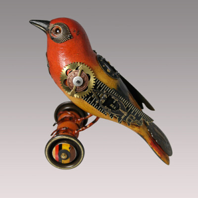 朋克风格的鸟儿