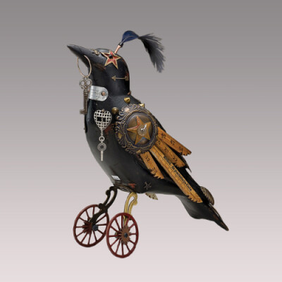 朋克风格的鸟儿