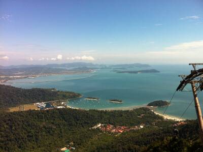 马来西亚距离泰国最近的LANGKAWI，湖绿色的大海