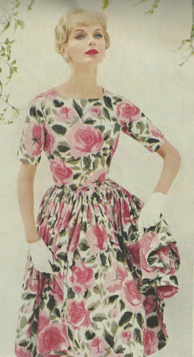 50年代的时尚。晓冬知春