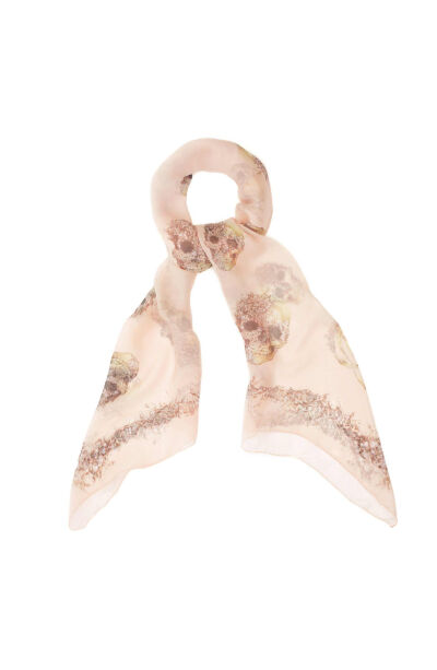 Exclusive: Shell Flesh Coral Skull Silk Scarf 今季新款的骷髅方巾.....很柔和...不那么有杀气..