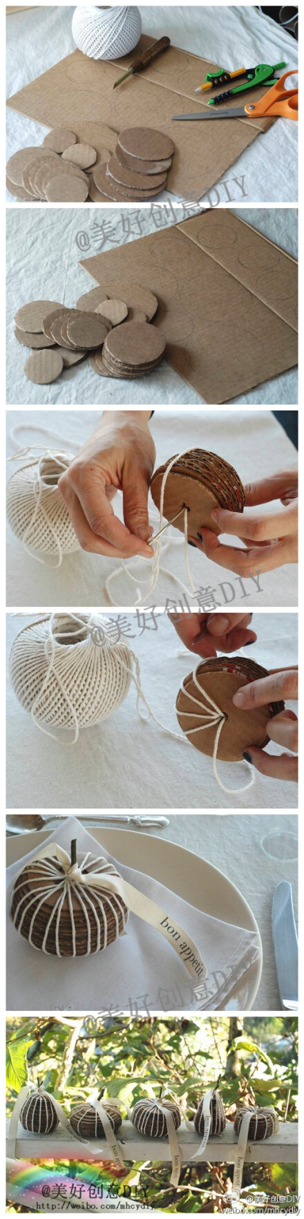 硬纸壳做的家庭装饰品，特别简单，快来学学吧.