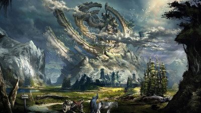 Mage video games fantasy art horses artwork Tera Online