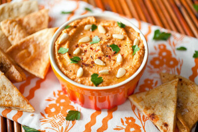 roasted red pepper hummus.