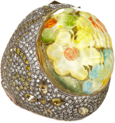 Sevan Bicakci Daisy Carved Lemon Topaz Ring