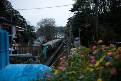 日本镰仓。江之电极乐寺站附近。