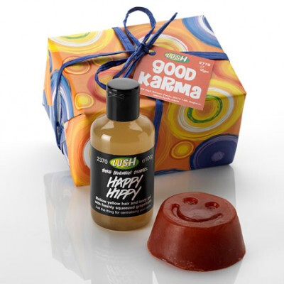 Give out some Good Karma and spread the love with a smiley Karma soap and a Happy Hippy shower gel