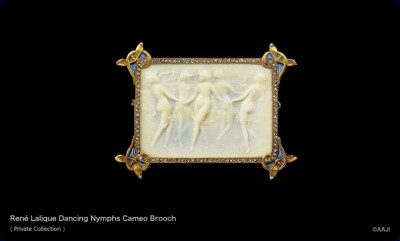 Rene Lalique Dancing Nymphs Cameo Brooch René Lalique赫奈.拉里科的珠宝