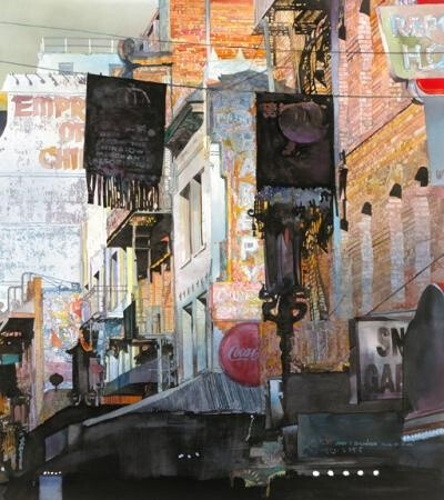 水彩【街景 】 John Salminen