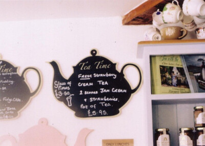 喝茶的地方墙上的菜单