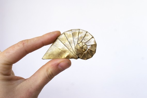  sea shell paper brooch 纸做的海螺