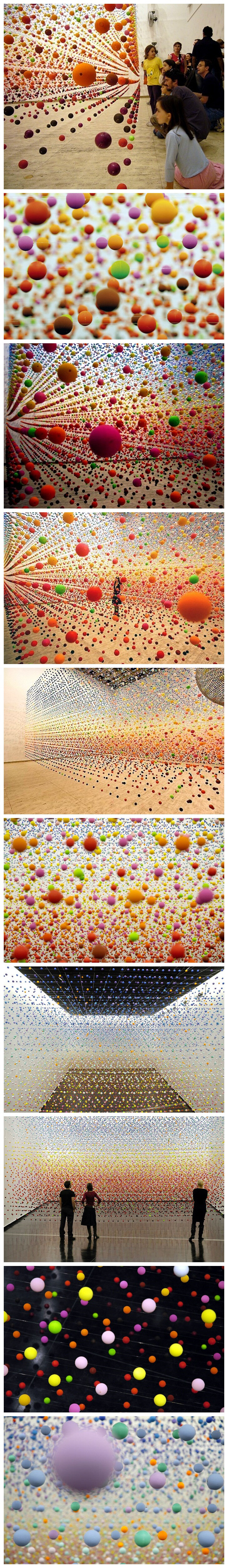 Suspended Bouncy Ball Installation