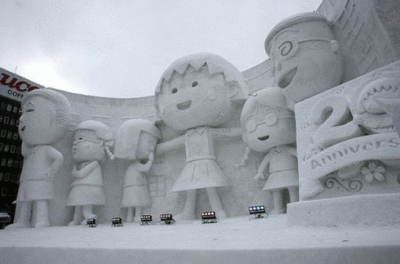 小丸子雪雕