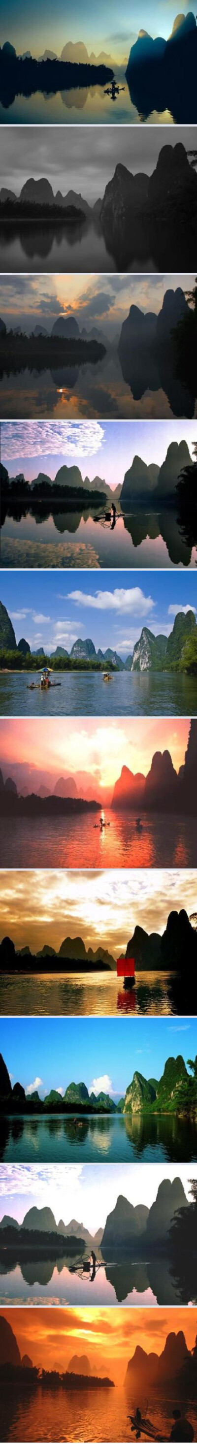 【旅行视觉】桂林之美甲天下。| 不同时间、不同天候，同一地点的摄影。