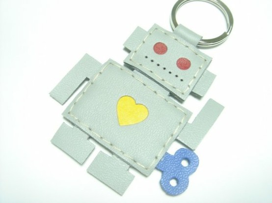 Idea: Leather Robot key chain