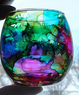 Alcohol Ink glass art